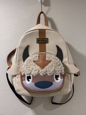 BIOWORLD AVATAR APPA The Last Airbender Backpack Faux Leather Cream/Tan NEW